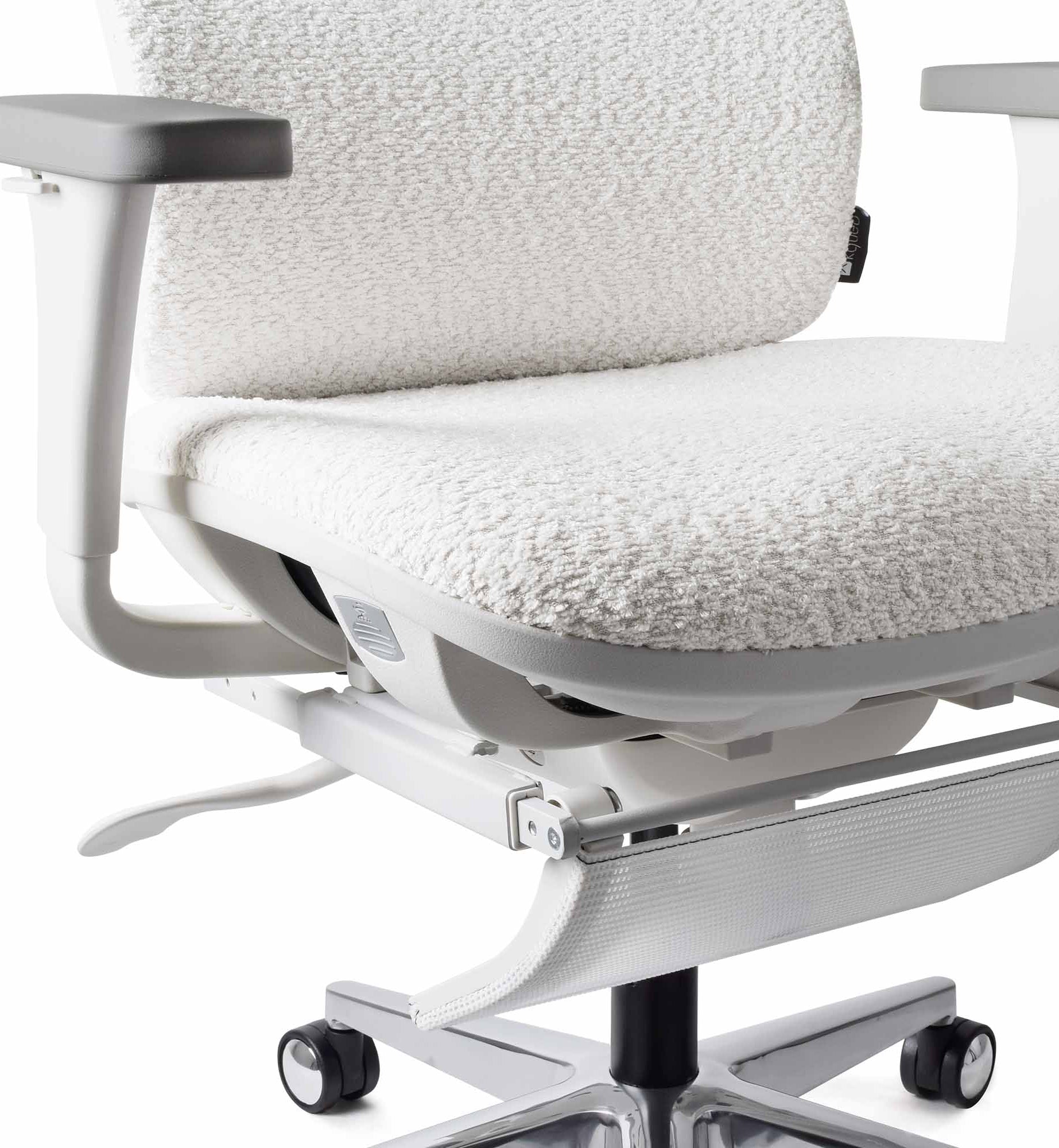 chaise ergonomique de bureau TERRANA bouclette blanche
