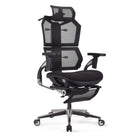 chaise ergonomique VERTEX PREMIUM noire avec repose pied