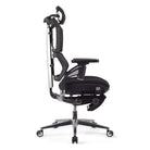 chaise ergonomique VERTEX PREMIUM noire avec repose pied