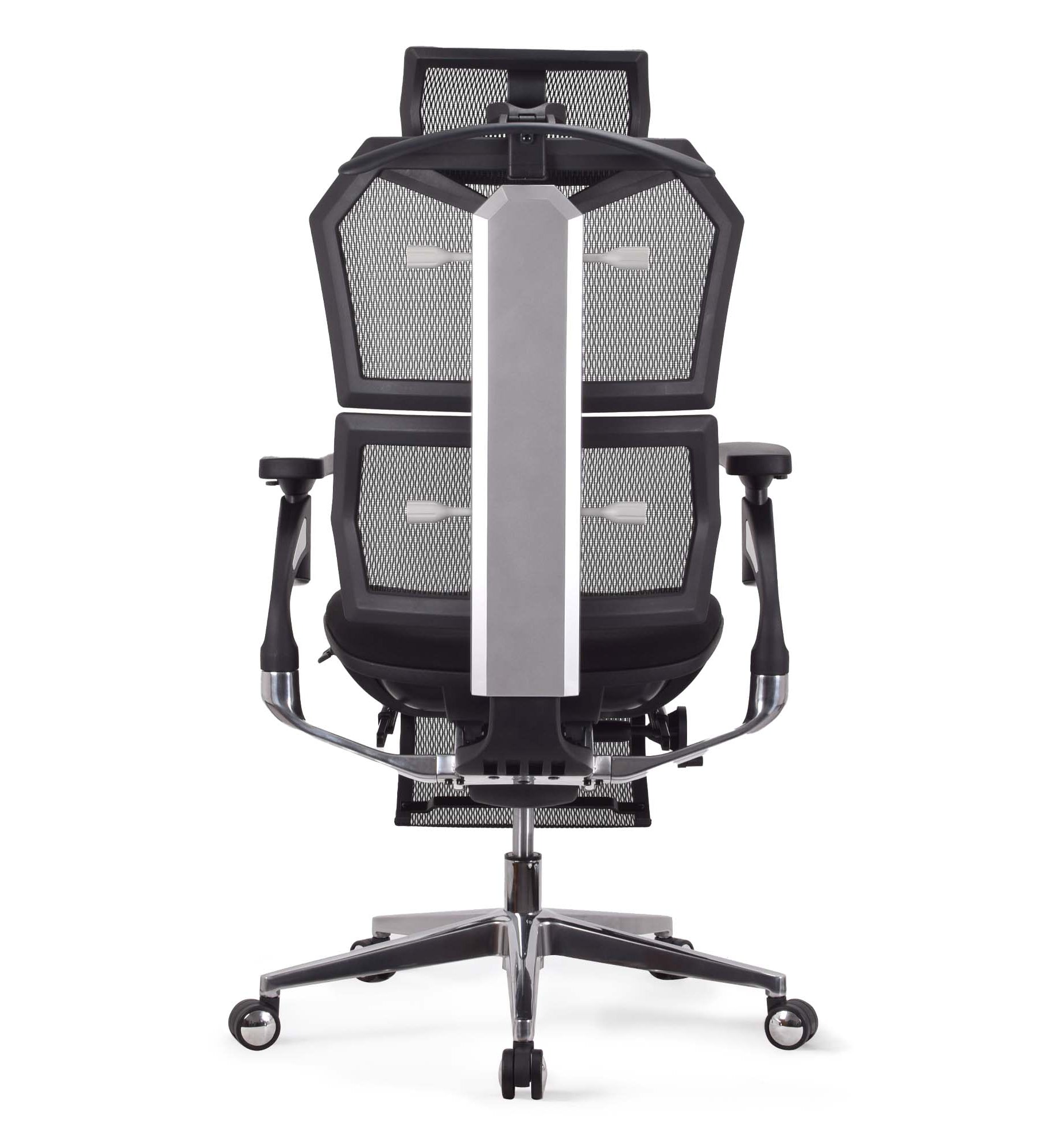 chaise ergonomique VERTEX PREMIUM noire avec repose pied