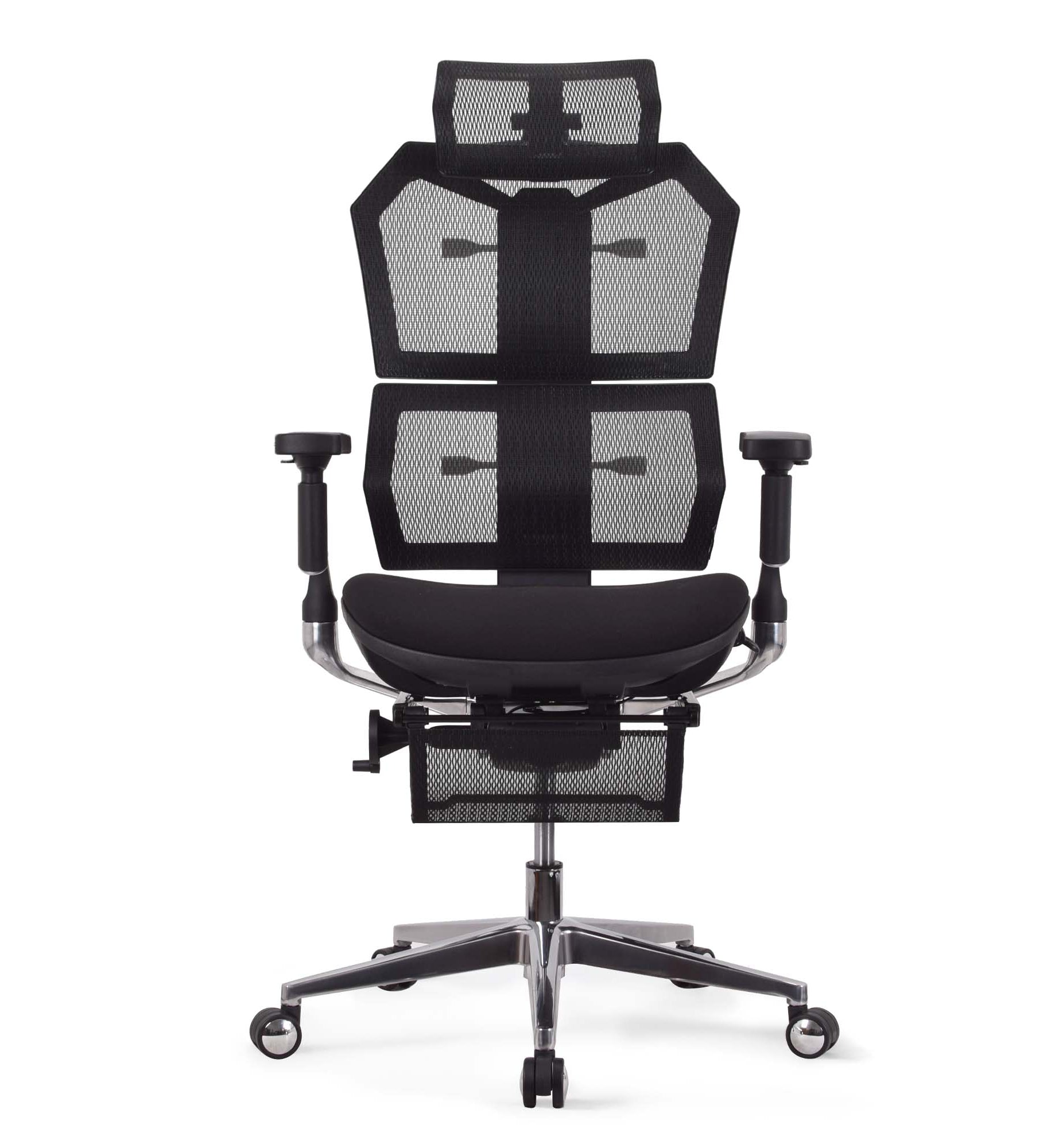 chaise ergonomique VERTEX PREMIUM noire avec repose pied