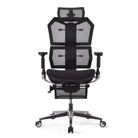 chaise ergonomique VERTEX PREMIUM noire avec repose pied