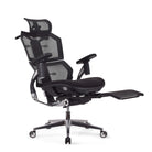 chaise ergonomique VERTEX PREMIUM noire avec repose pied