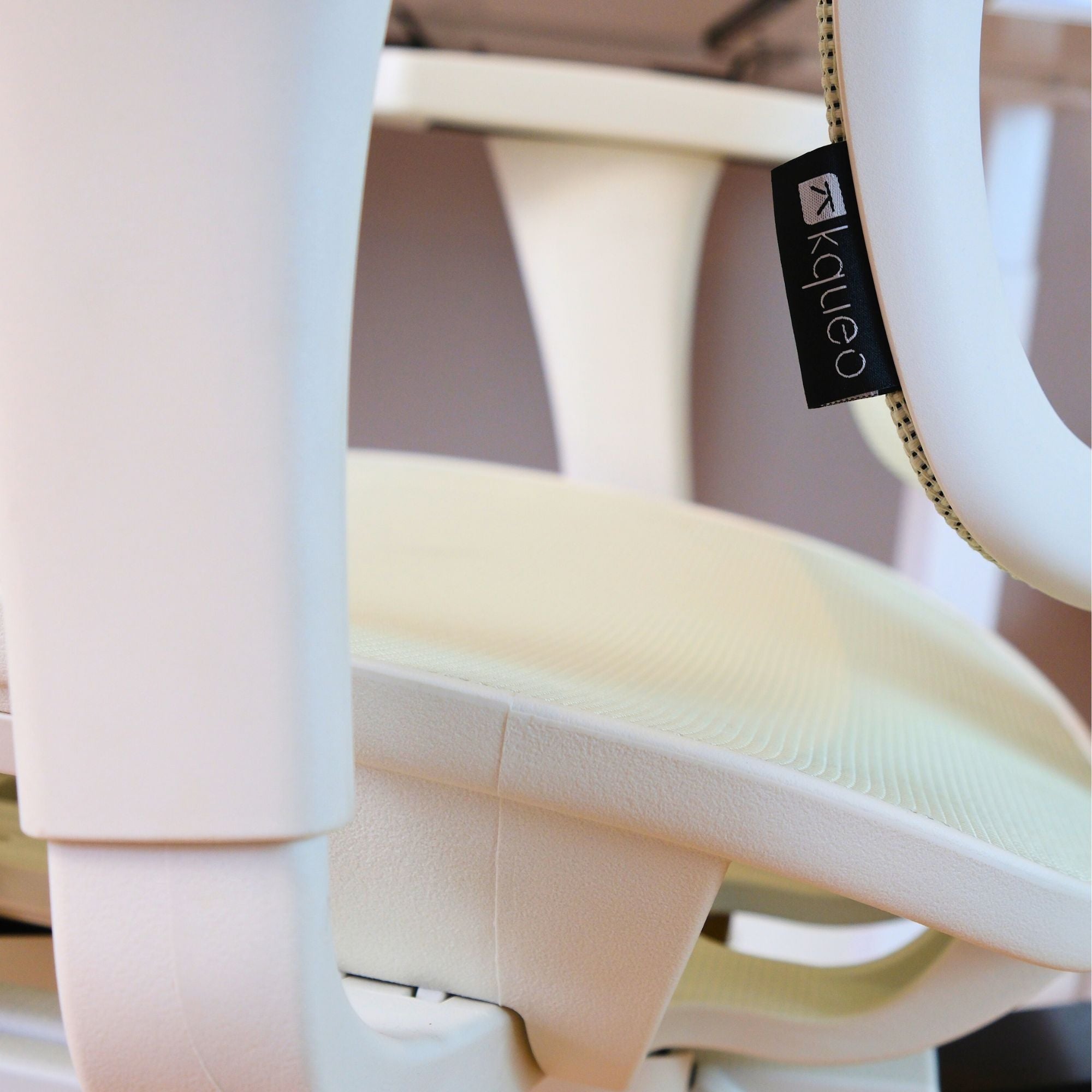 chaise ergonomique de bureau TERRANA KQUEO blanc et verte