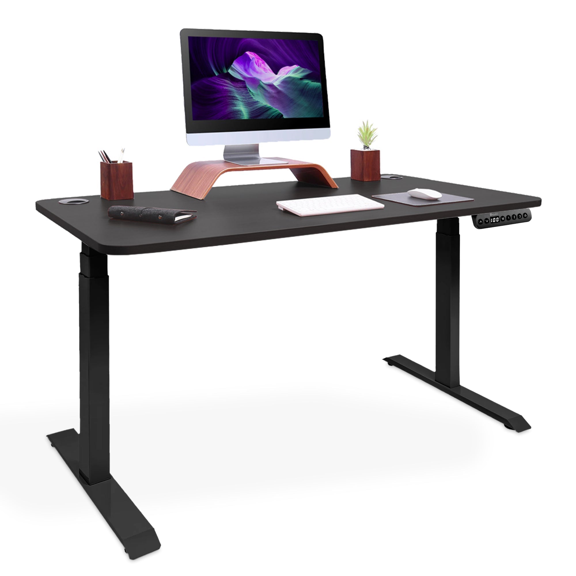 bureau debout 2 moteurs DYNAMIC noir