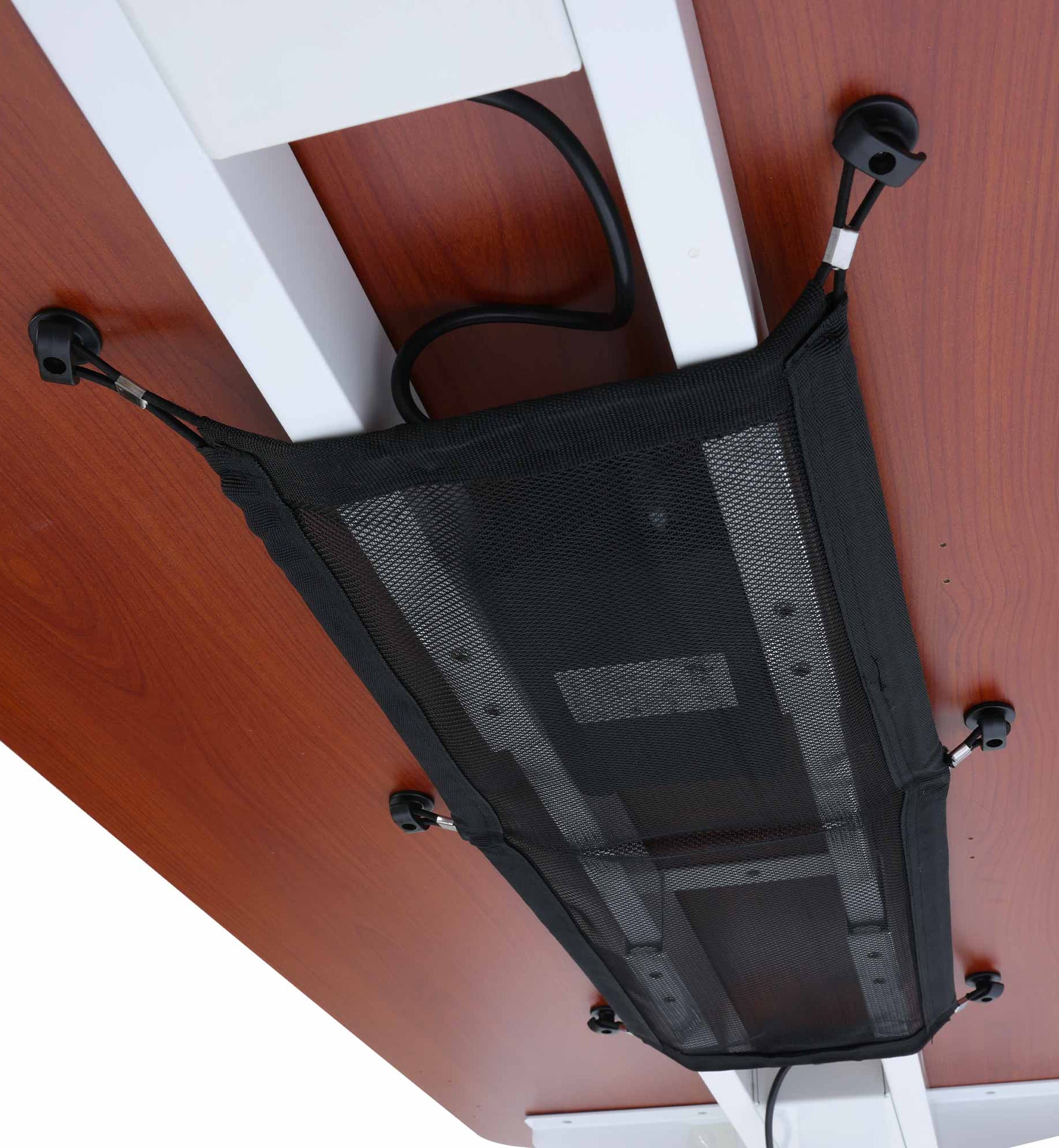 filet noir passe cable pour bureau assis debout kqueo