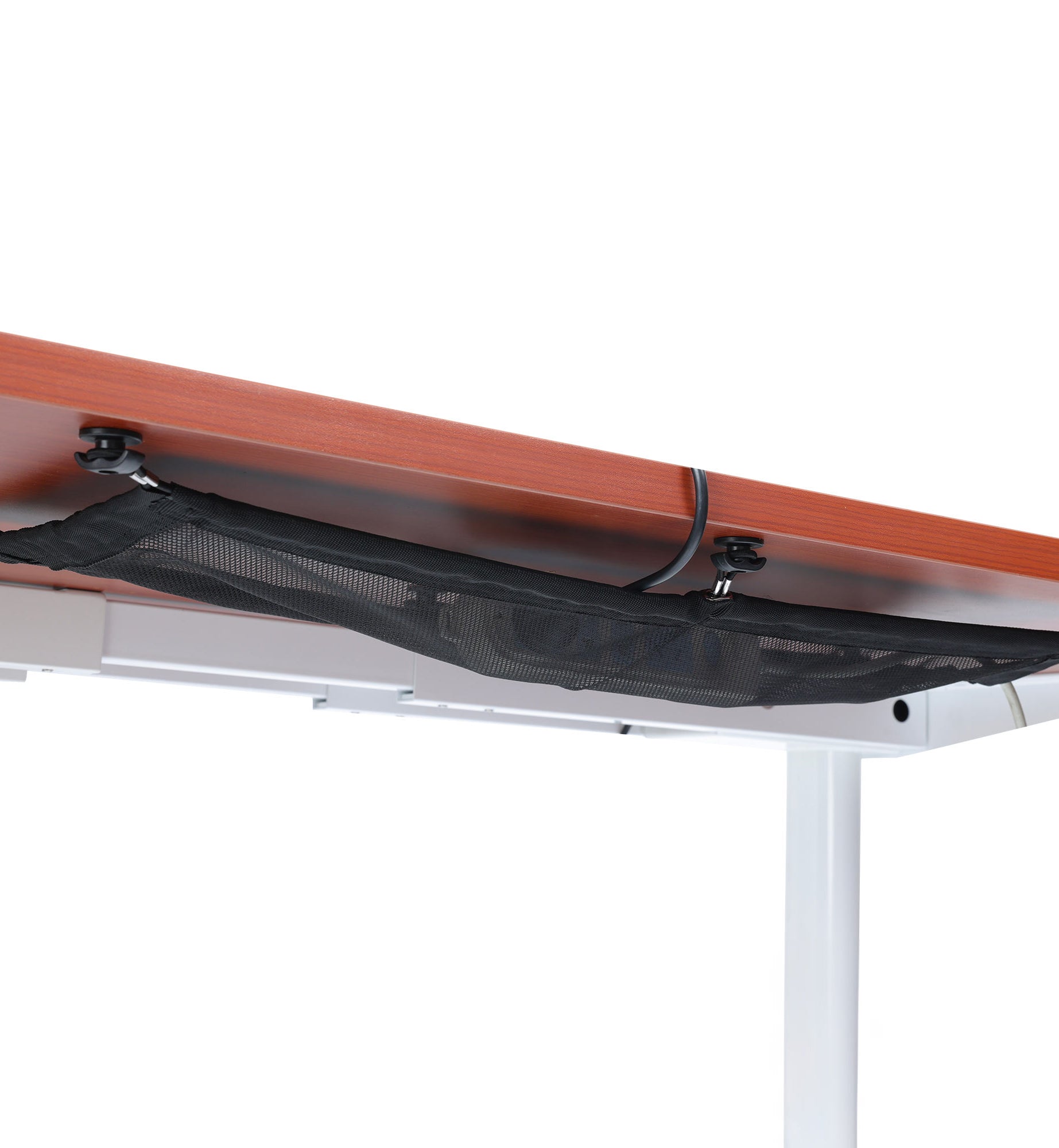 filet noir passe cable pour bureau assis debout kqueo