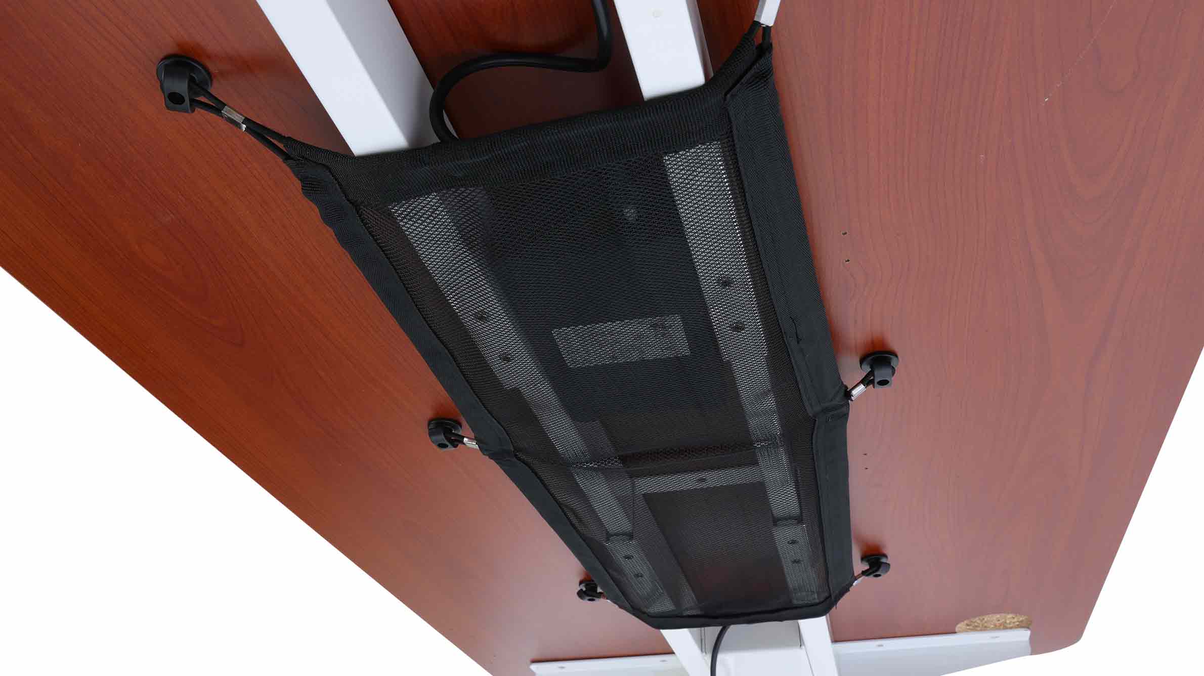 filet noir passe cable pour bureau assis debout