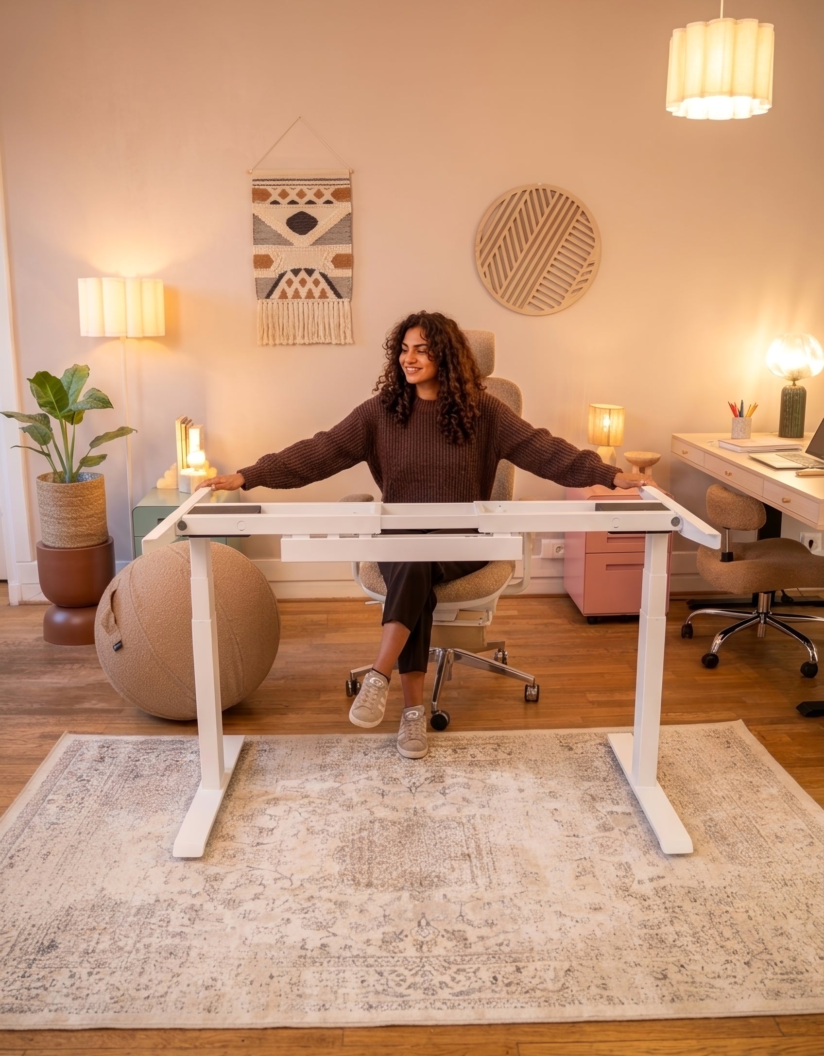 Piètement de bureau assis debout DYNAMIC KQUEO, cadre nu sans plateau