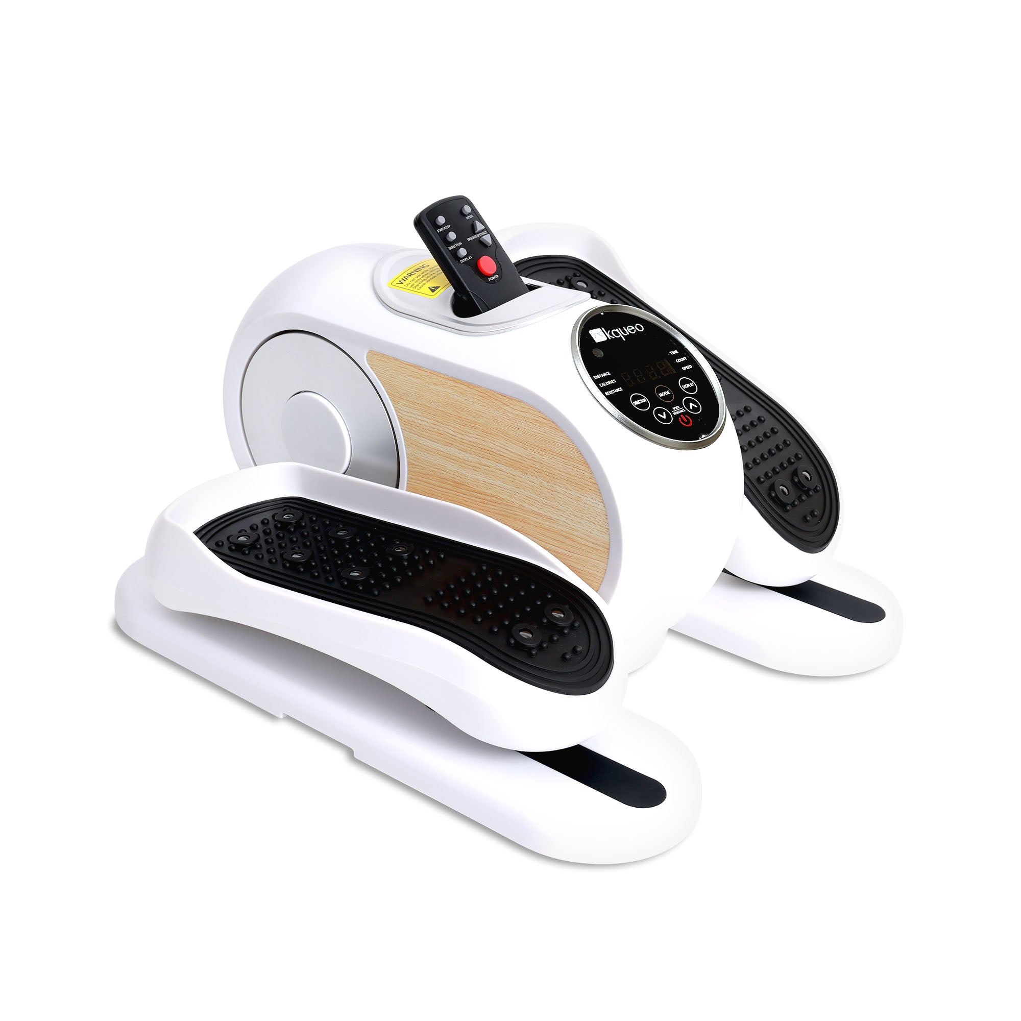 pédalier de bureau ELIPTIC KQUEO coloris blanc et bois