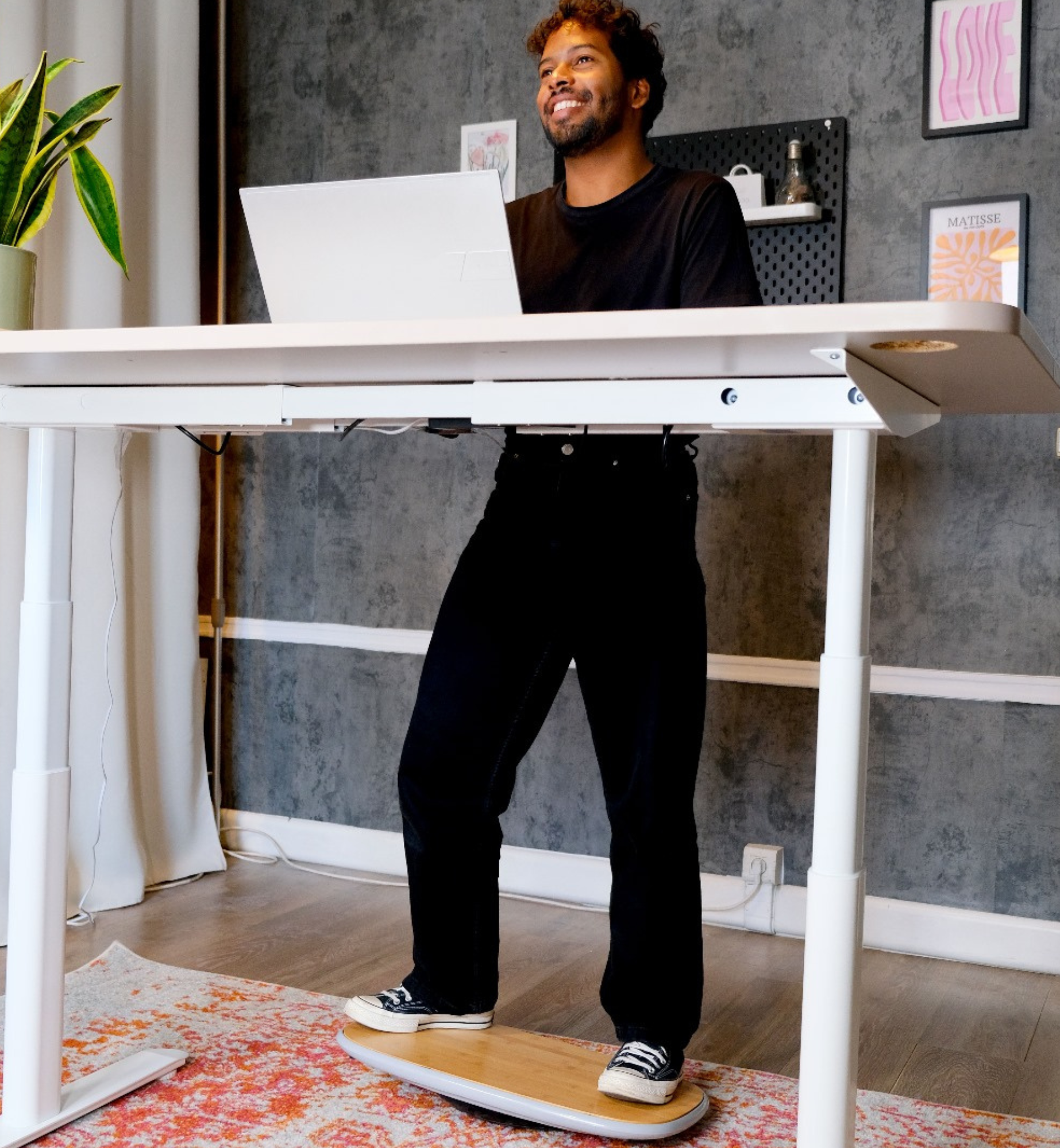 planche équilibre balance board en bambou