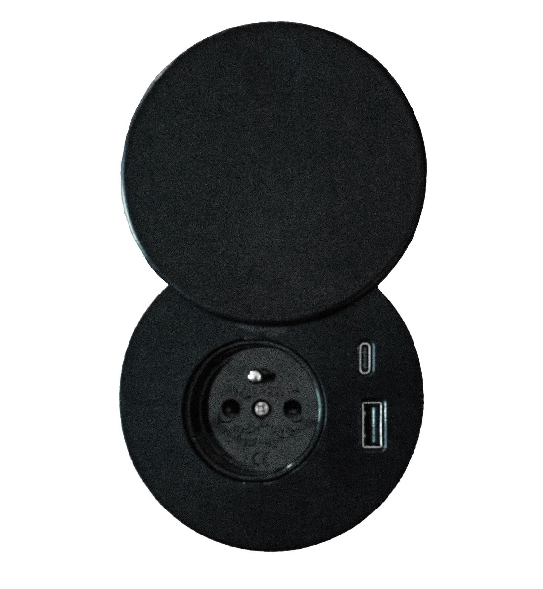 prise encastrable pour bureau assis debout noir kqueo