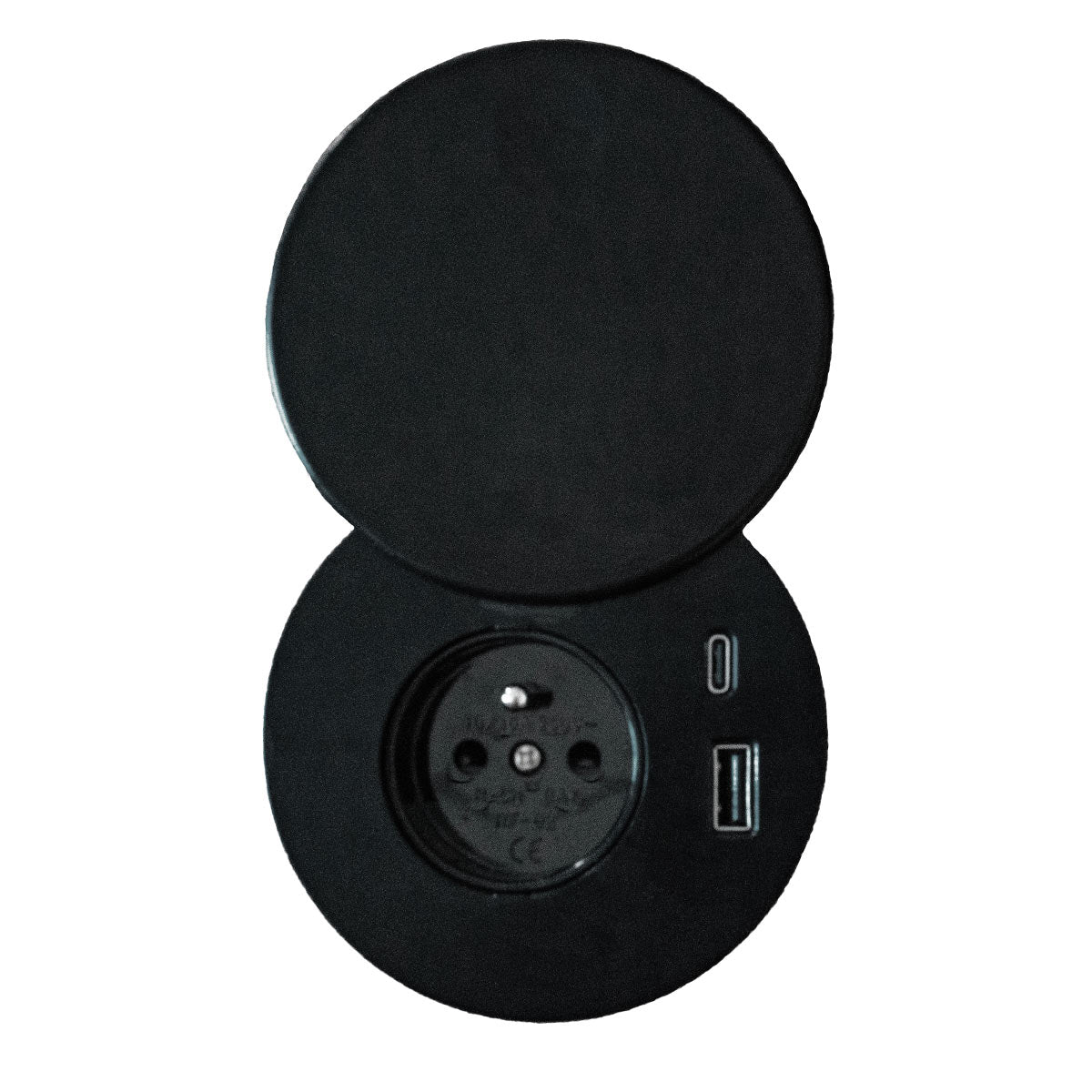 prise encastrable pour bureau assis debout noir kqueo