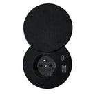 prise encastrable pour bureau assis debout noir kqueo