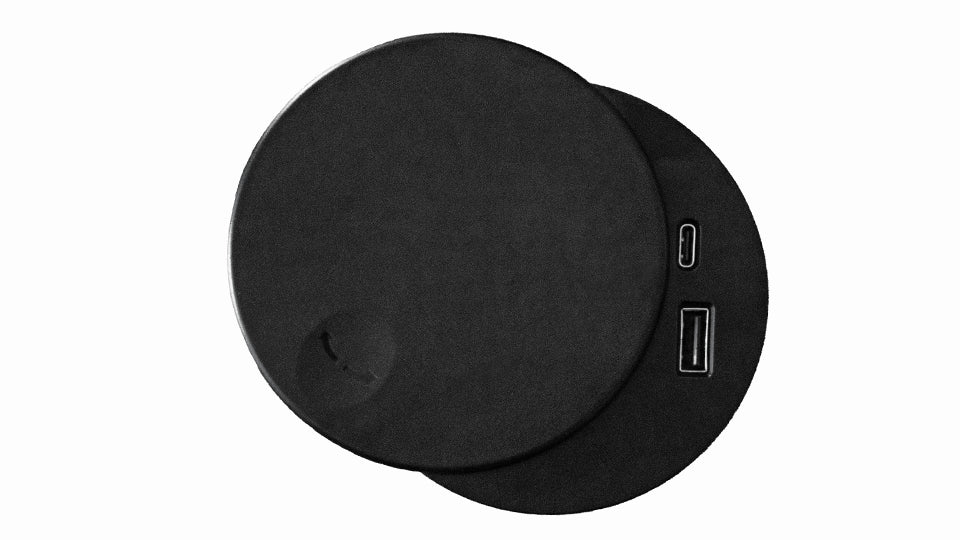 prise ecncastrée pour bureau assis debout USB-C et USB-A