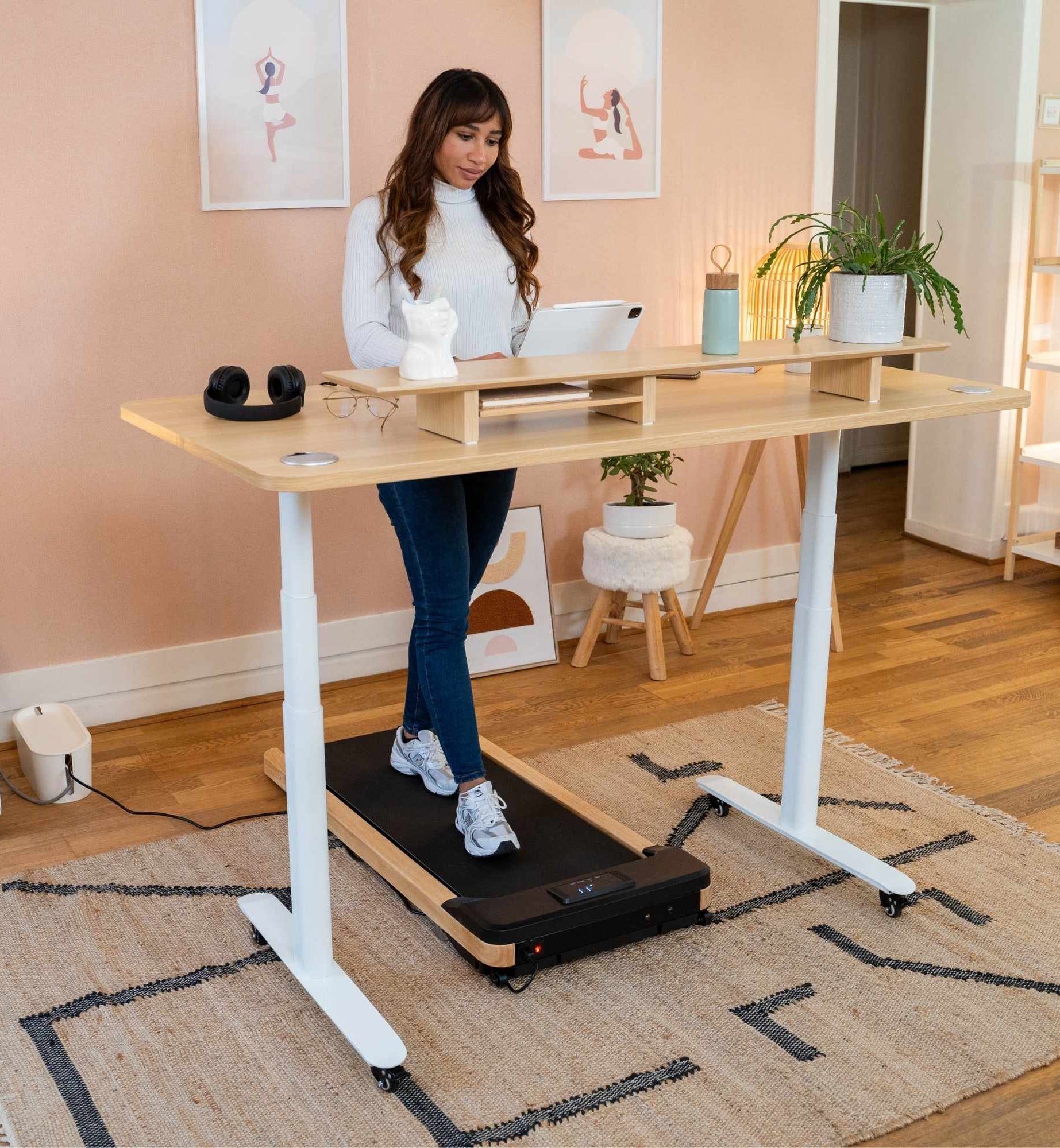 tapis de marche WALKER bois clair