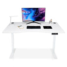 bureau assis debout DYNAMIC SMOOTH 140cm pieds blanc / plateau blanc