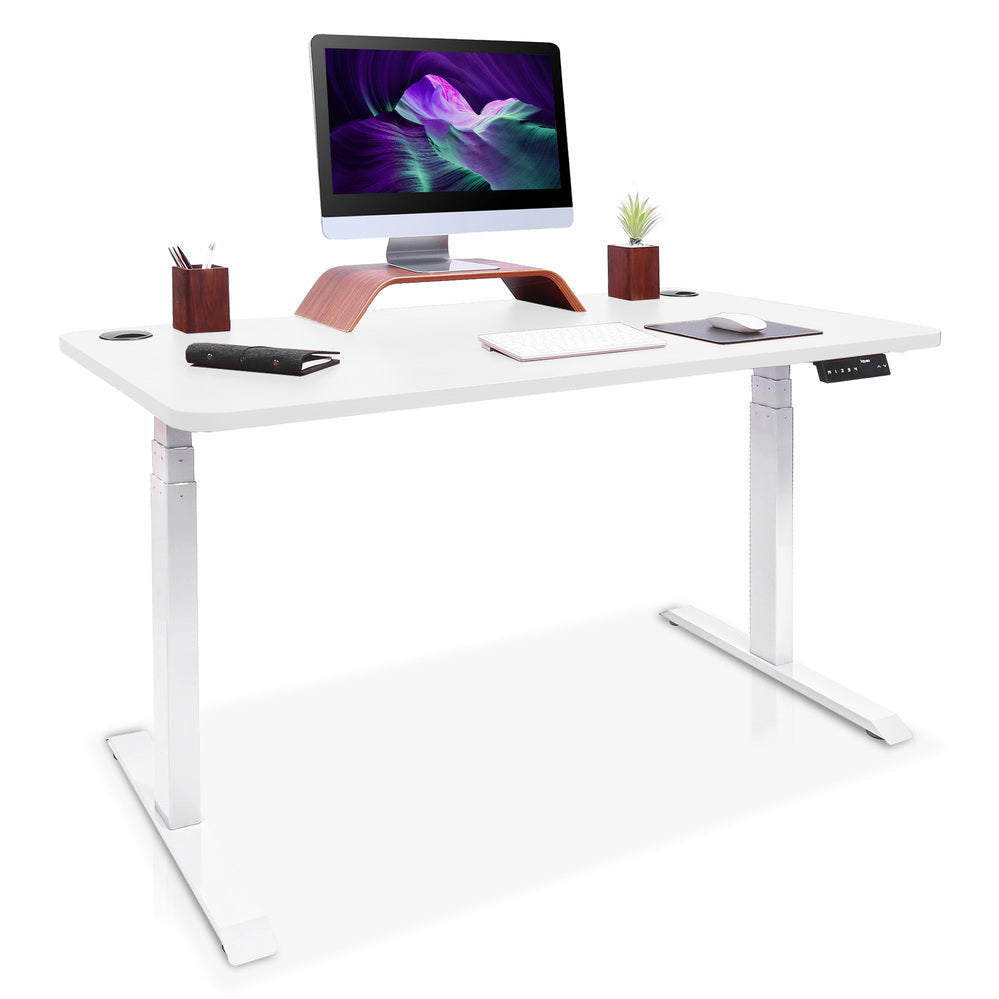 bureau debout 2 moteurs DYNAMIC 120 blanc