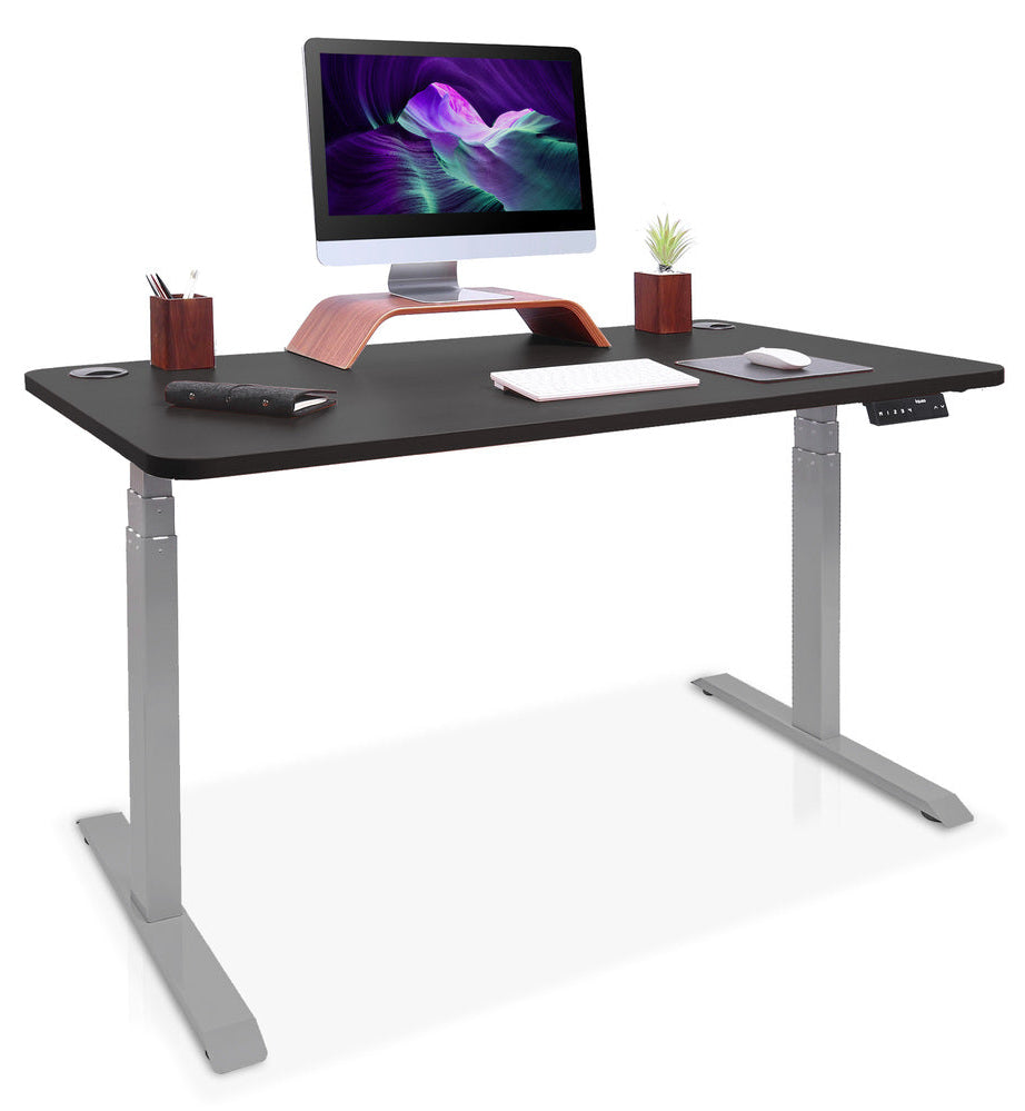 bureau debout 2 moteurs DYNAMIC 120 gris noir