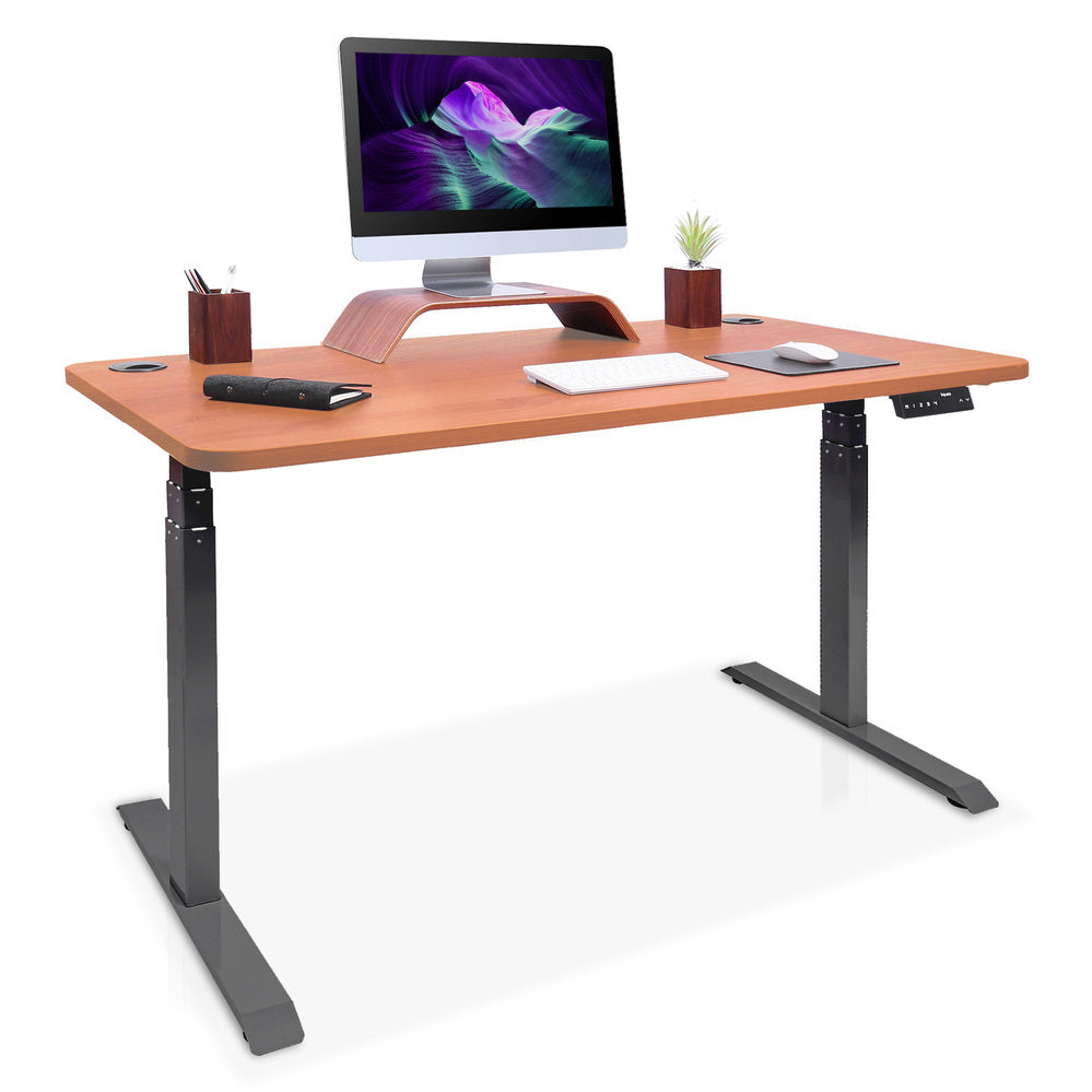 bureau debout 2 moteurs DYNAMIC 120 noir chene