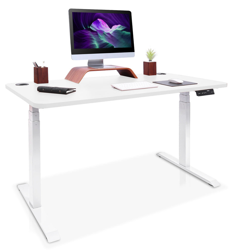 bureau assis debout DYNAMIC 140 blanc