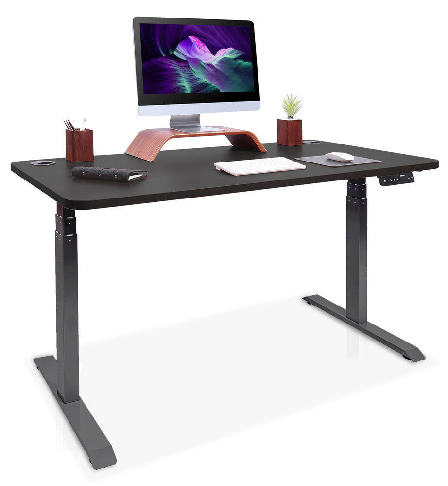 bureau assis debout DYNAMIC 140 noir