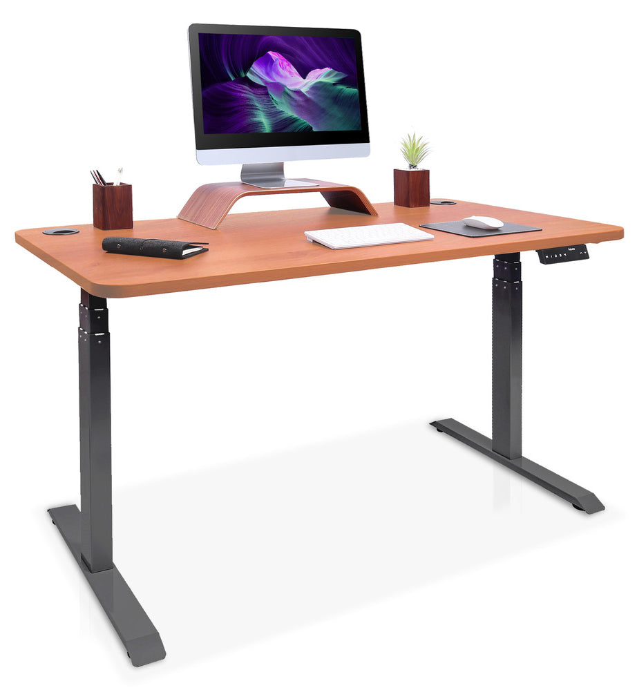 bureau assis debout DYNAMIC 140 noir chene