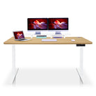 bureau assis debout DYNAMIC 180cm blanc chene doré