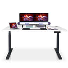 bureau assis debout DYNAMIC 180cm noir blanc