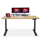 bureau assis debout DYNAMIC 180cm noir chene doré