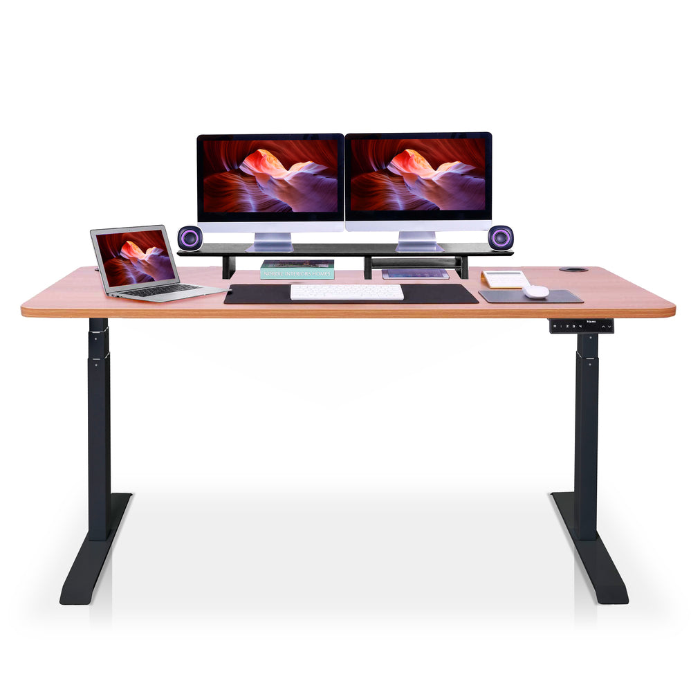 bureau assis debout 240x100cm DYNAMIC noir chene