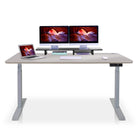 bureau assis debout DYNAMIC 180cm gris beige taupe