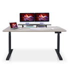 bureau assis debout DYNAMIC 180cm noir beige taupe