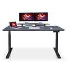 bureau assis debout DYNAMIC 180cm noir gris ardoise