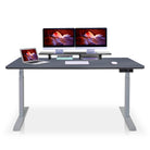 bureau assis debout DYNAMIC 180cm gris/gris ardoise