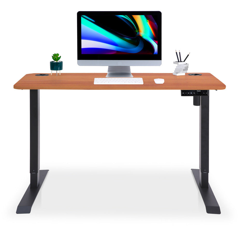 bureau assis debout LIFT 110x60cm noir chene