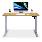 bureau assis debout LIFT 120x80cm gris chene doré