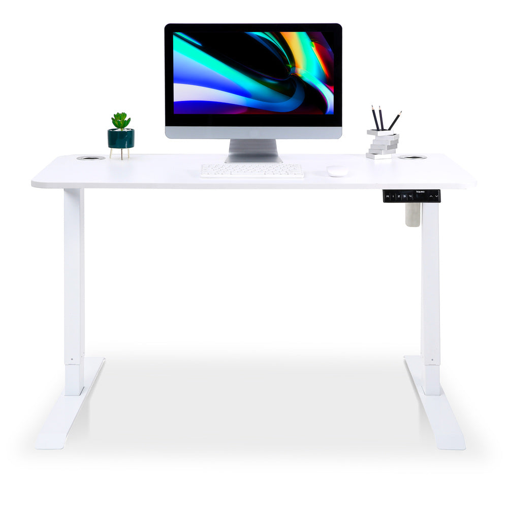 bureau assis debout LIFT 160x80cm blanc