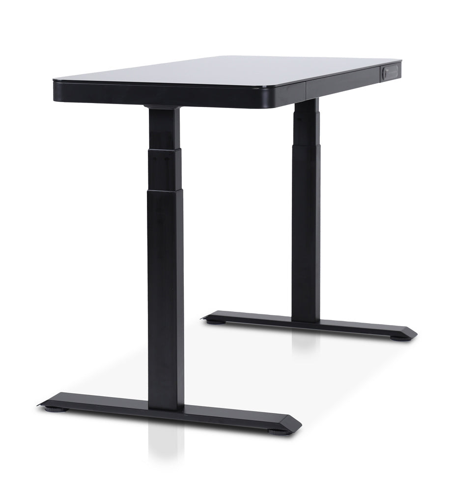 bureau assis debout verre trempé CONNECT noir