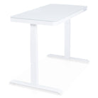 bureau assis debout en verre trempé KQUEO blanc