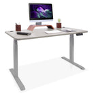 bureau assis debout DYNAMIC 160x80cm gris/gris beige taupe