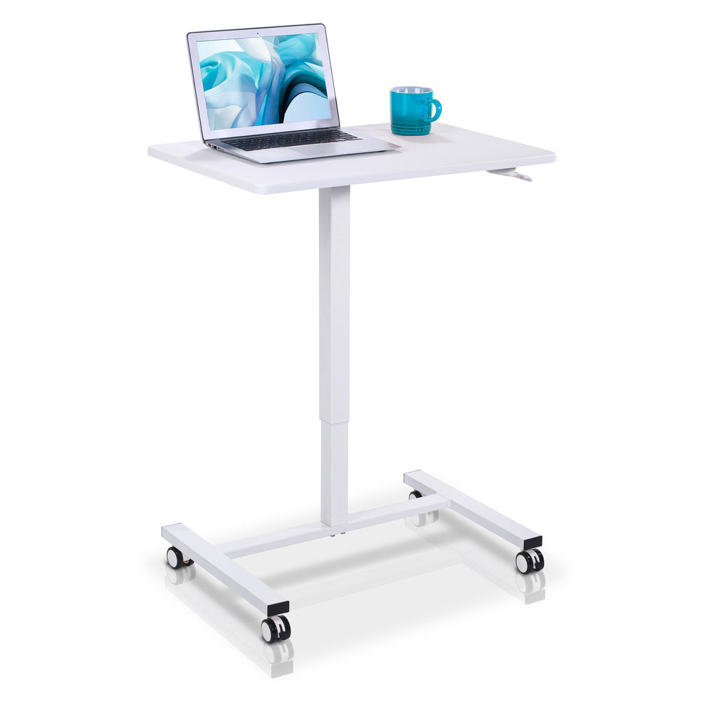 bureau assis debout manuel blanc