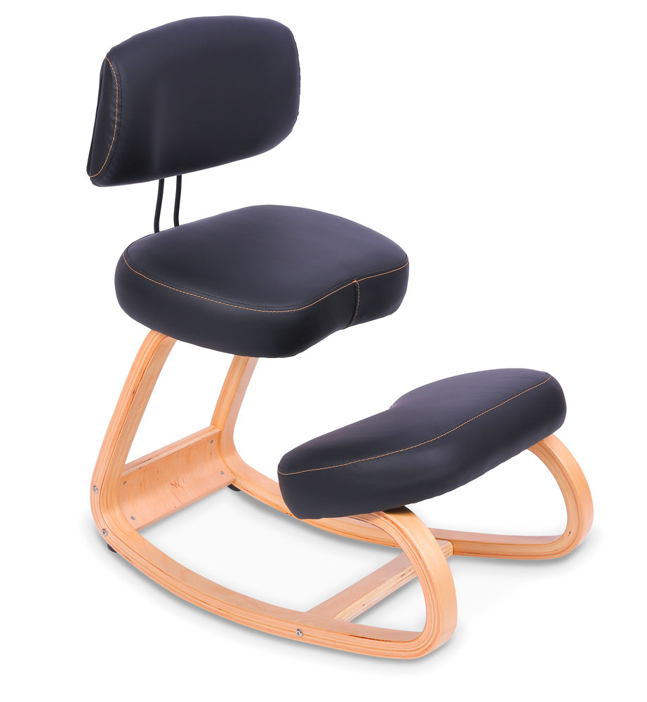 chaise assis genoux MOOVE bois/similicuir KQUEO