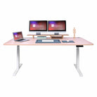 Bureau assis debout 180x80 blanc chene clair