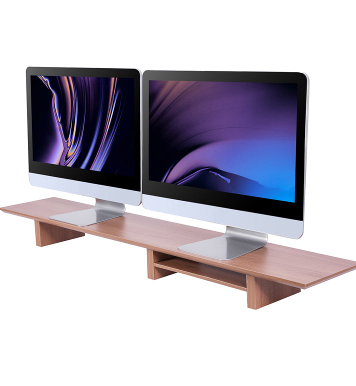 tablette support d'écran coloris chene