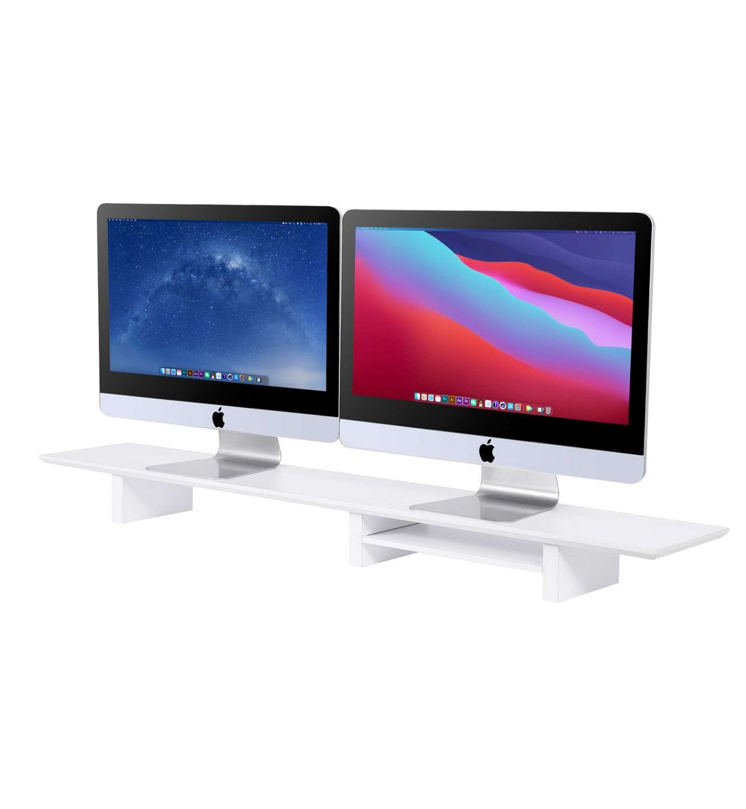 tablette support d'écran coloris blanc