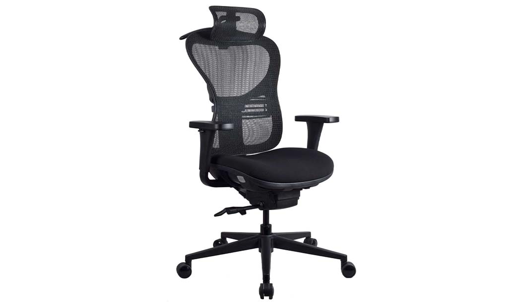 chaise ergonomique noire WAVE
