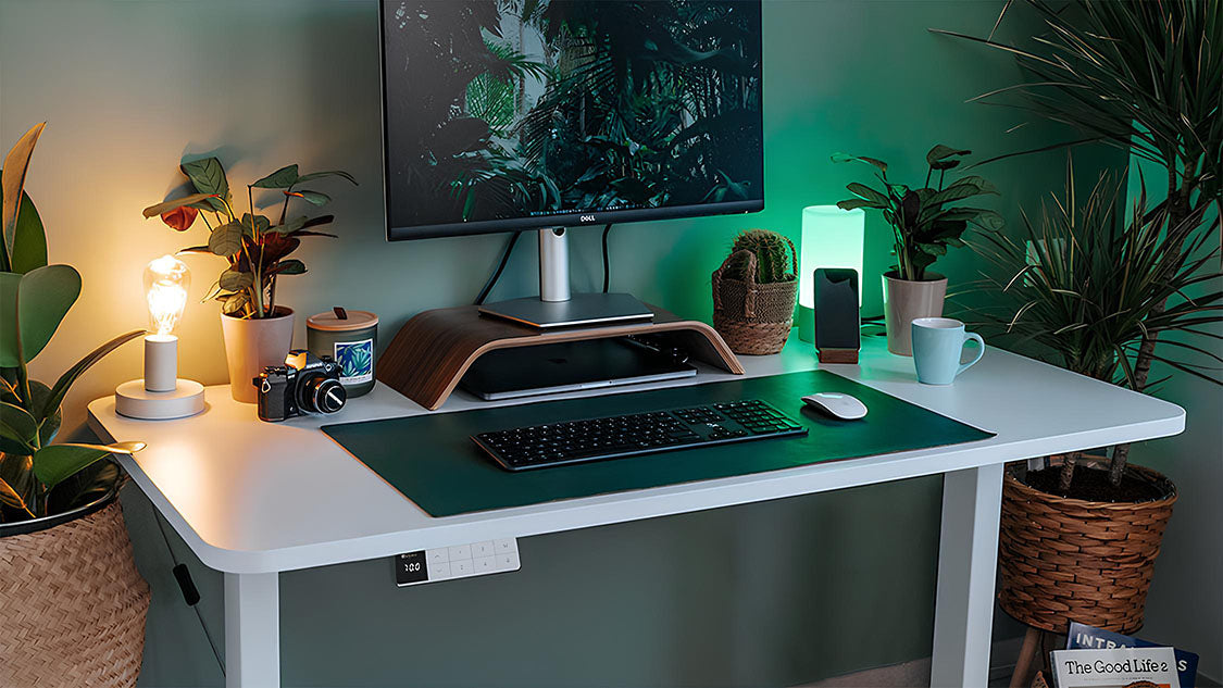 bureau assis debout LIFT KQUEO blanc