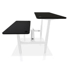 bureau assis debout DUO 160x80cm coloris blanc noir