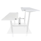 bureau assis debout DUO 120x80cm blanc plateaux blanc